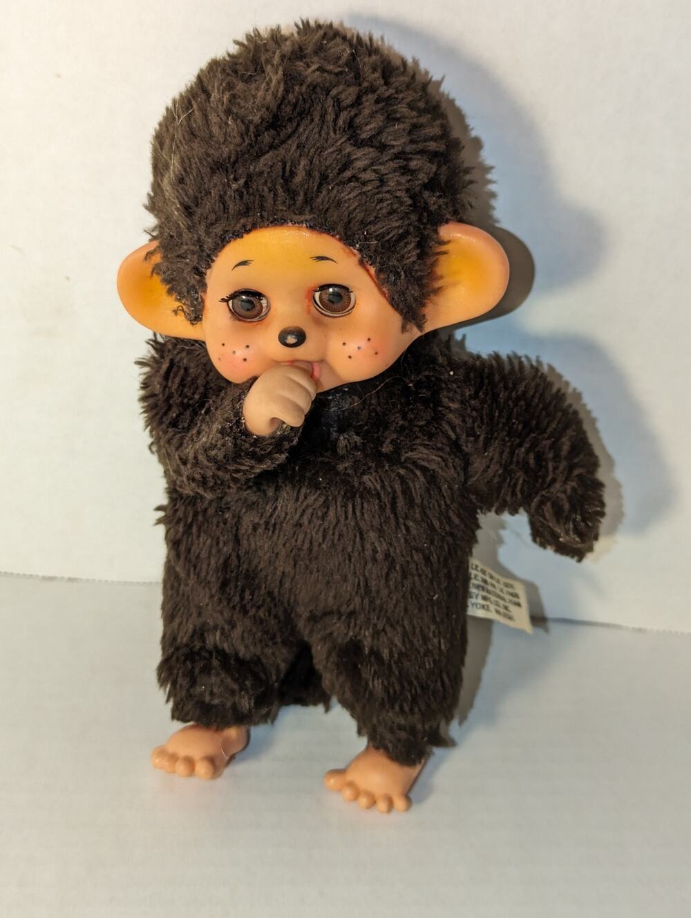 Vintage 1970's 8" Totsy Monchhichi Monkey Plush Doll Thumb Sucking